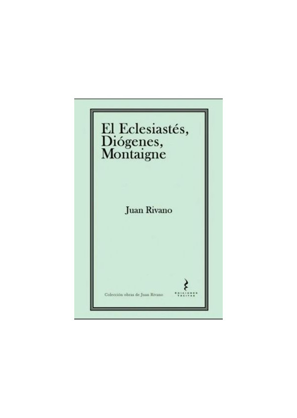 EL ECLESIASTES DIOGENES MONTAIGNE